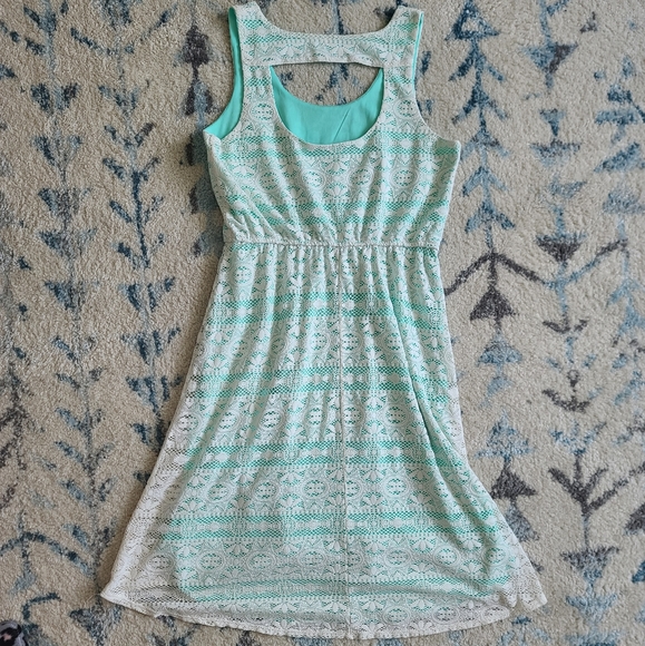Maurices Lace Overlay Hi Lo Sleeveless Dress - Picture 3 of 11